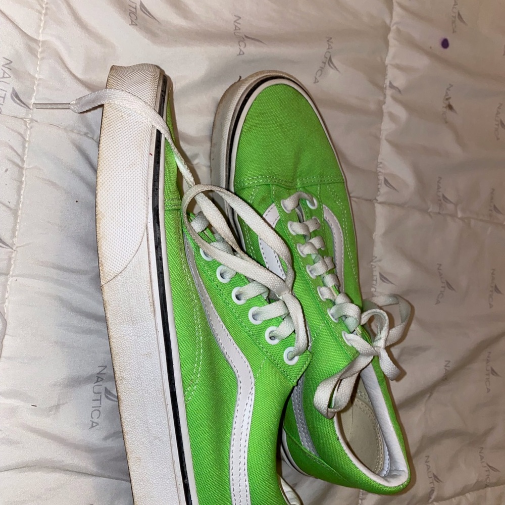 Vans 8.5 Neon Green Old Skool - Picture 3 of 5